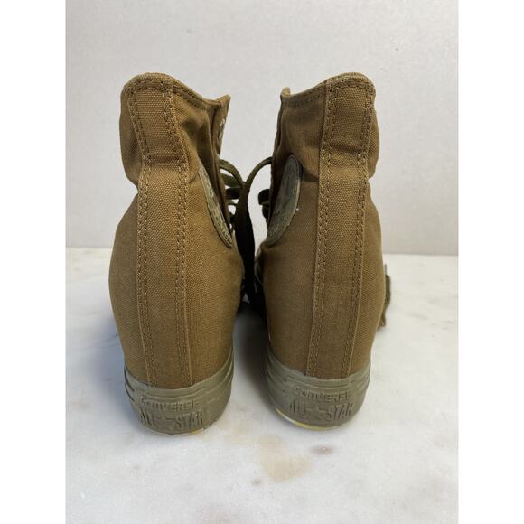 Converse Sneakers Womens 7 Chuck Taylor CT Army Green Lift Platform Hi Casual - Picture 4 of 12